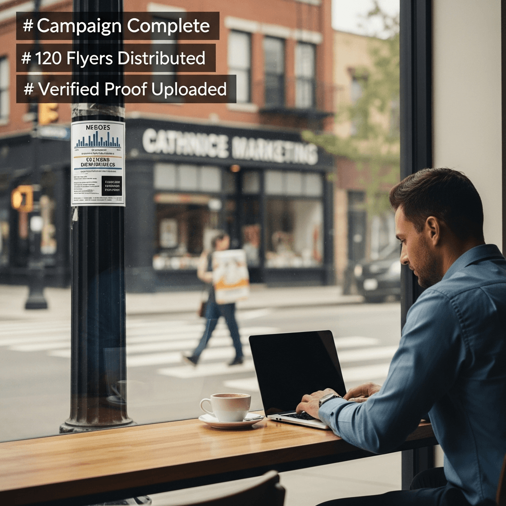 Business owner seeing campaign complete notification